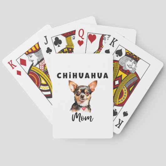 Chihuahua-Mama Spielkarten (Rückseite)