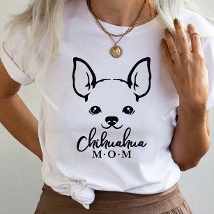 Chihuahua Mama T - Shirt mit Chihuahua Face Graphi