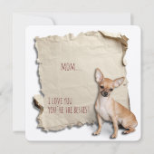 Chihuahua Mama Torn Paper Mütter Day Card Karte (Vorderseite)