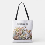 Chihuahua Mama Tote Bag Tasche (Rückseite)