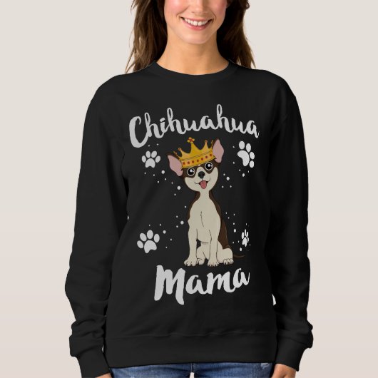 Chihuahua Mama Women Mother Mama Dog Owner Adoptie Sweatshirt (Vorderseite)