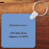 Chihuahua Meine beste Individuelle Name-Adresse Schlüsselanhänger (Rückseite)