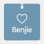 Chihuahua Memorial Custom Dog Name Rainbow Bridge Ornament Aus Metall (Rückseite)