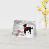 Chihuahua Merry Christmas Karte (Gelbe Blume)