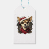 Chihuahua Merry Christmas X-Mas Tree Niedlich Geschenkanhänger (Vorderseite)