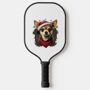 Chihuahua Merry Christmas X-Mas Tree Niedlich Pickleball Schläger