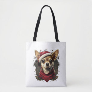 Chihuahua Merry Christmas X-Mas Tree Niedlich Tasche