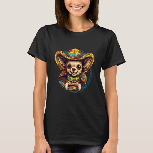 Chihuahua Mexico Cinco de Mayo  Dog Mexican 1 T-Shirt (Vorderseite)