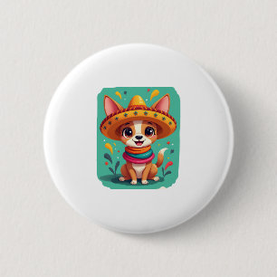 Chihuahua Mexico Cinco de Mayo Funny Dog (2) Button