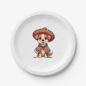 Chihuahua Mexico Cinco de Mayo Funny Dog (3) Pappteller (Vorderseite)
