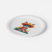 Chihuahua Mexico Cinco de Mayo Funny Dog (5) Pappteller (Schrägansicht)