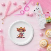 Chihuahua Mexico Cinco de Mayo Funny Dog (6) Pappteller (Party)