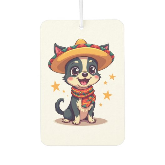 Chihuahua  Mexico  Cinco de Mayo  Funny Dog  Copy Autolufterfrischer (Vorderseite)