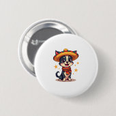 Chihuahua Mexico Cinco de Mayo Funny Dog Copy Button (Vorne & Hinten)