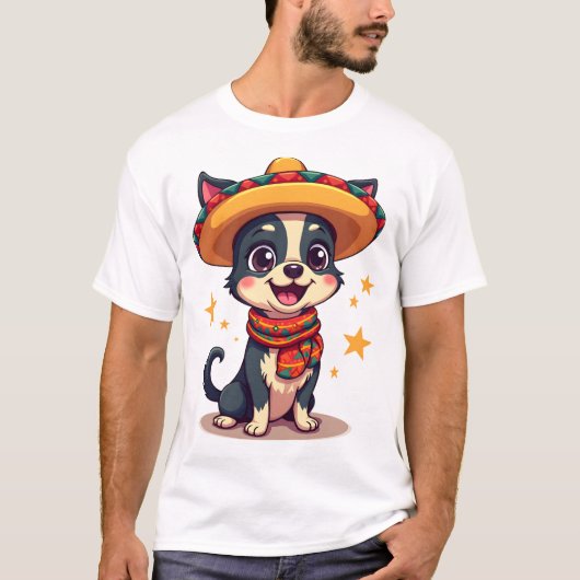 Chihuahua Mexico Cinco de Mayo Funny Dog Copy T-Shirt (Vorderseite)