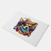 Chihuahua Mexico Cinco de Mayo Funny Dog Fußmatte (Schrägansicht)