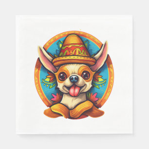 Chihuahua Mexico Cinco de Mayo Funny Dog Serviette