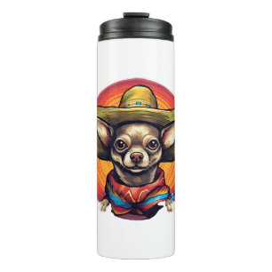 Chihuahua Mexico Cinco de Mayo Funny Dog Thermosbecher