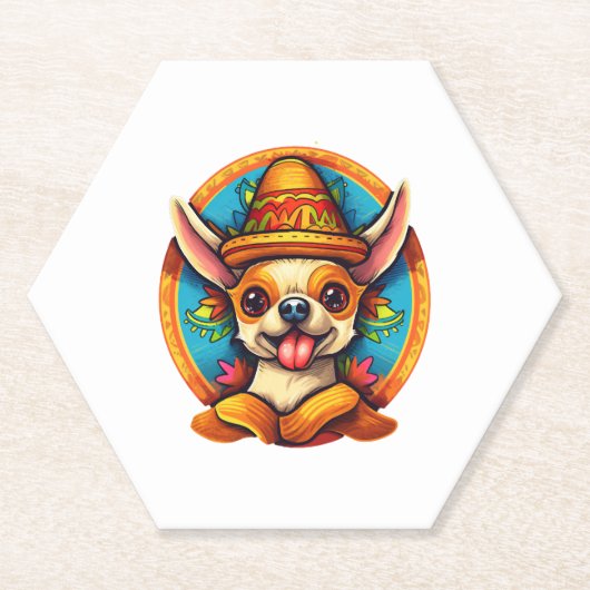 Chihuahua Mexico Cinco de Mayo Funny Dog Untersetzer (Vorderseite)