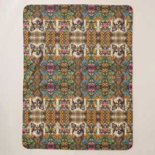 Chihuahua Mexikanisch Floral Abstrakt Sherpadecke