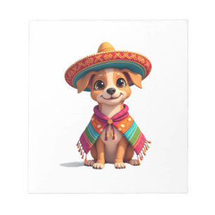 Chihuahua Mexiko Cinco de Mayo Lustiger Hund (4) Notizblock