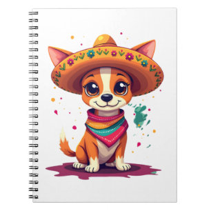 Chihuahua Mexiko Cinco de Mayo Lustiger Hund (6) Notizblock