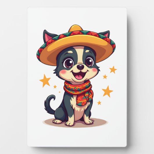 Chihuahua Mexiko Cinco de Mayo Lustiger Hund Kopie Fotoplatte (Vorderseite)