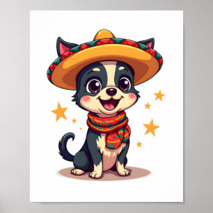 Chihuahua Mexiko Cinco de Mayo Lustiger Hund Kopie Poster