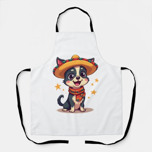 Chihuahua Mexiko Cinco de Mayo Lustiger Hund Kopie Schürze (Vorderseite)
