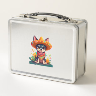 Chihuahua  Mexiko  Cinco de Mayo  Lustiger Hund    Metall Brotdose