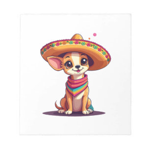 Chihuahua Mexiko Cinco de Mayo Lustiger Hund Notizblock