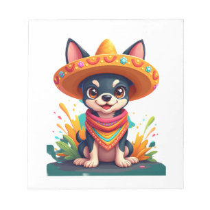 Chihuahua Mexiko Cinco de Mayo Lustiger Hund Notizblock