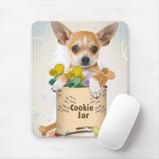 Chihuahua mit Cookie Jar Mousepad (Mit Mouse)