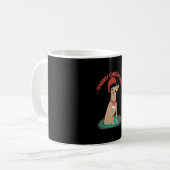 Chihuahua mit einer Weihnachtsmannmütze Kaffeetasse (Vorderseite Links)