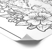 Chihuahua mit Frühlingsblumen farbige Page Poster (Ecke)