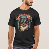 Chihuahua mit langhaariger Sonnenbrille T-Shirt (Vorderseite)