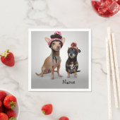 Chihuahua mit Namen Serviette (Beispiel)