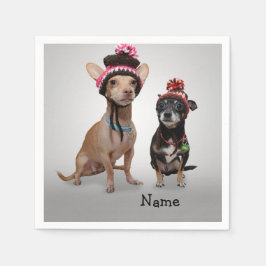 Chihuahua mit Namen Serviette