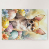 Chihuahua mit Ostereiern Urlaub Puzzle (Horizontal)