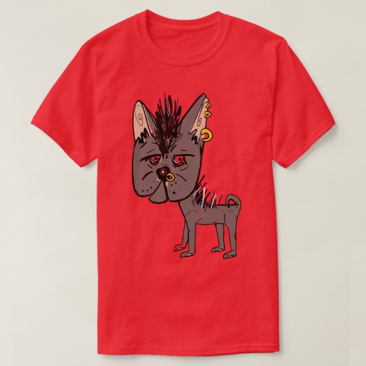 Chihuahua mit Piercings T-Shirt (Design vorne)