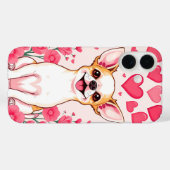 Chihuahua mit rosa Herzen Case-Mate iPhone Hülle (Rückseite (Horizontal))