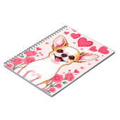Chihuahua mit rosa Herzen Notizblock (Linke Seite)