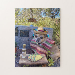Chihuahua mit sombrero-fressenden Tacos Puzzle