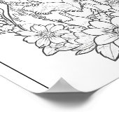 Chihuahua mit Sun-Blume farbiges Page-Poster Poster (Ecke)