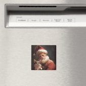 Chihuahua mit Weihnachtsmann Magnet (In Situ (Geschirrspüler))