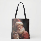Chihuahua mit Weihnachtsmann Tasche (Vorderseite)