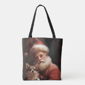 Chihuahua mit Weihnachtsmann Tasche (Rückseite)