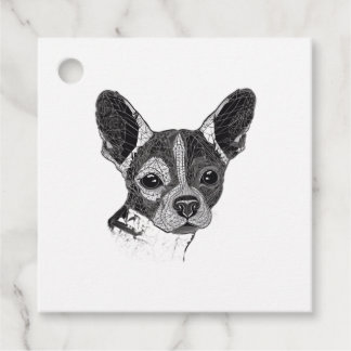 Chihuahua Mosaic Geometrie Art Dog Geschenkanhänger