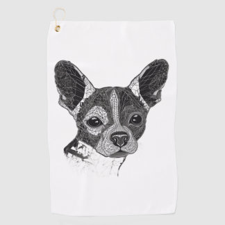 Chihuahua Mosaic Geometrie Art Dog Golfhandtuch