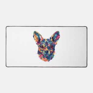 Chihuahua Mosaic Geometrie Art Dog Schreibtischunterlage